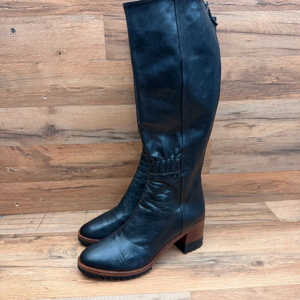 Homers Artisan women size US10 Eu41 Knee High Boots In Black Leather
